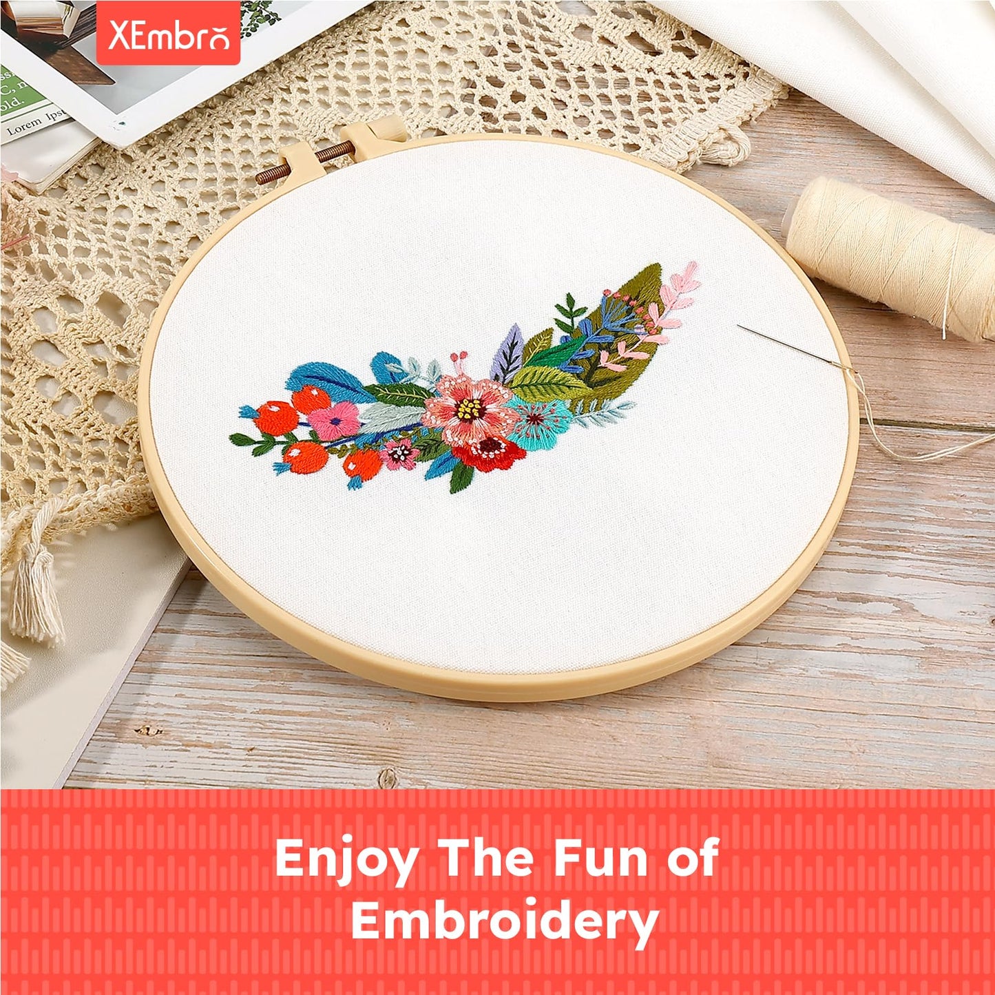 12 PCS White Embroidery Fabric, Pre-Cut Natural Cotton Embroidery Cloth Fabric, 4 Sizes Embroidery Cloth Squares for Embroidery Garment Craft (5.9 to 11.8inch)