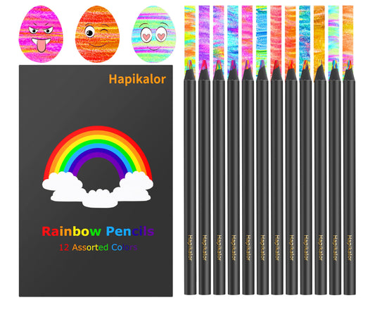 12 Color Rainbow Pencils, Jumbo Colored Pencils for Coloring, Drawing Kit Fun Art Teen Girl Gifts Trendy Stuff, Art Supplies for Kids