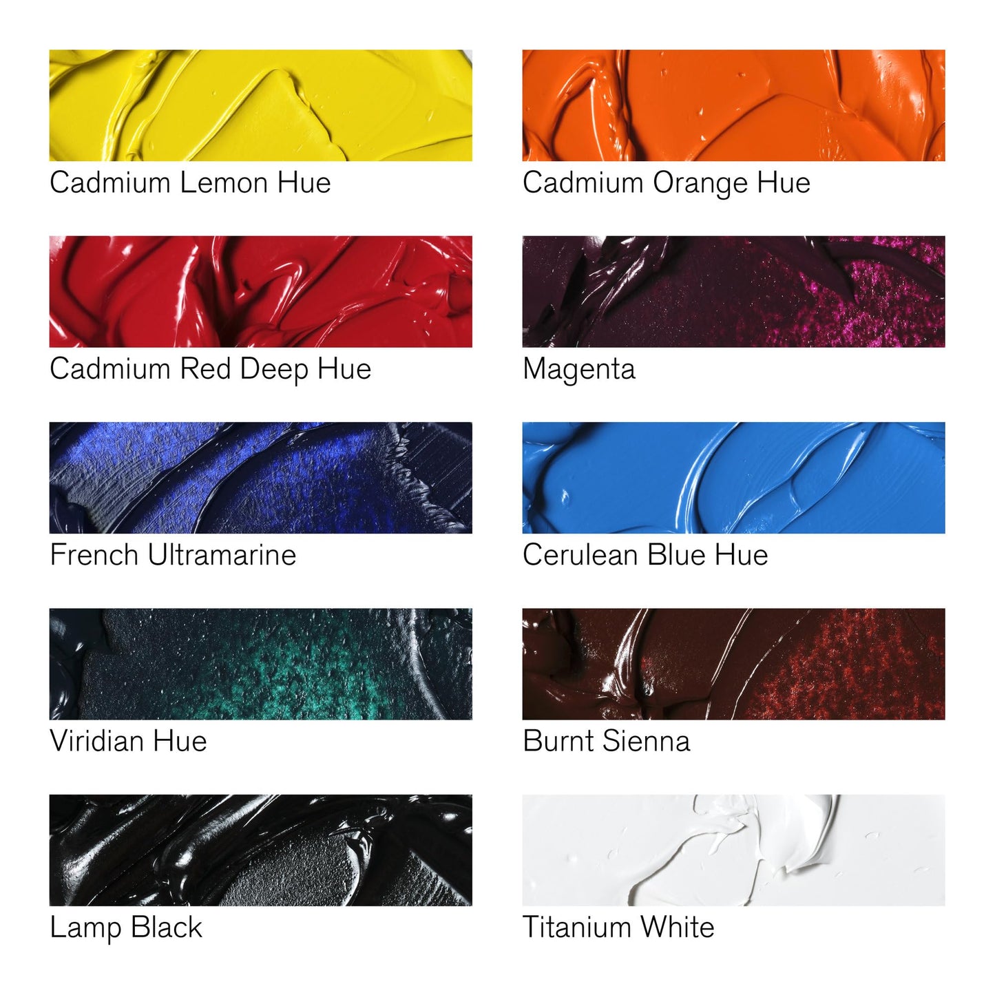 Oil Color Paint Set, 10 x 12ml (0.4-oz) Tubes