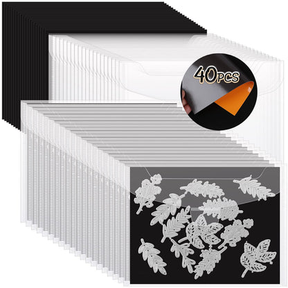 40 PCS Stamp and Die Storage Bag and Rubber Magnetic Sheets,die Storage Set for Storage Die Cutting, DIY Scrapbooking