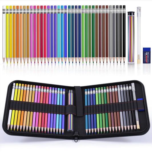 Mechanical Colored Pencils, Erasable Mechanical Pencils with Sharpener and Bag, Aesthetic Drafting Tools Ideal for Both Beginners 2.6mm, 36PCS