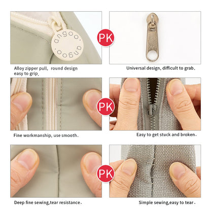 Pencil Case Large Capacity Pencil Pouch School Suppies Pen Case Simple Stationery College Office Organizer for Girls Adults-Light Green