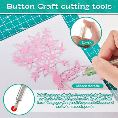 6 Pieces Art Cutting Tools Knife Pen Craft Paper Cutter Pen Carving Tools for DIY Kit Scrapbooking Drawing and Crafting Utility Precision Paper Cutting Tool