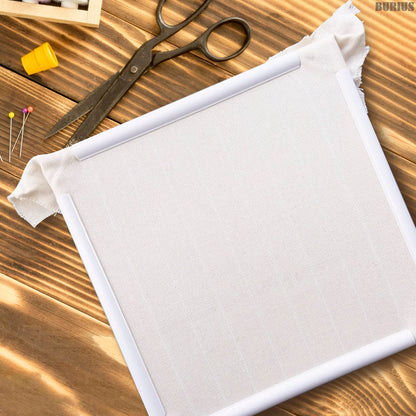 11 Inch Plastic Embroidery Hoop - Snap Needlework Frame White Plastic Sewing Hoops Hand Embroidery Hoops - Snap Needlework Frame Cross Stitch Frame Square Embroidery Hoop for Cross Stitching, Quilting