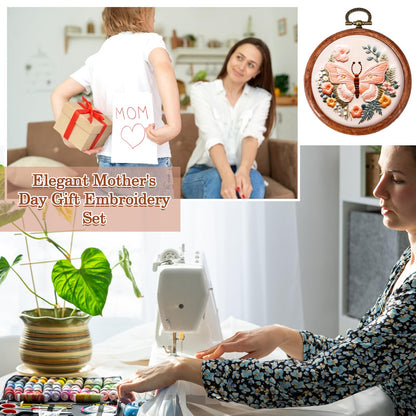 15 Pcs 3 Inch Spring Round Embroidery Hoops Frame Circle Rubber Hoops Ring Display Cross Stitch Ornament Imitated Wood Frame Kits for Mothers's Day Craft Sewing DIY Hanging Gifts