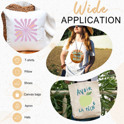 Boho Color Heat Transfer Vinyl - 18 Sheets 12 X10 Inche Neutral Tone Brown HTV Vinyl Aqua Iron On Vinyl Beige/Brown/Tan/Light Lilac HTV for T-Shirts Compatible with Silhoutte Cameo