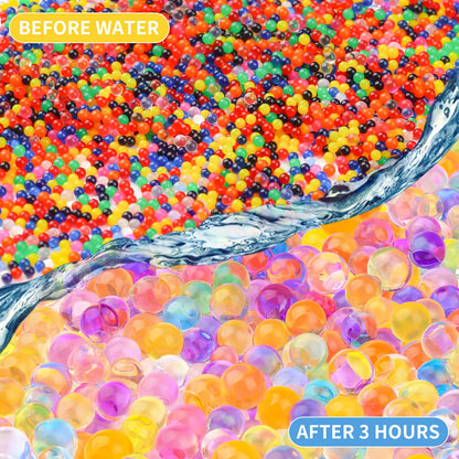 120,000 Pcs Rainbow Mix Jelly Water Gel Beads,Non Toxic Water Beads for Vase Filler,Plant,Floating Candles,Wedding and Home Decoration
