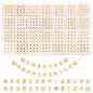 1400pcs Round Letter Beads for Jewelry Making, 28 Style Gold A-Z Alphabet Acrylic Beads Kits Heart Beads for Bracelets Making (4 * 7mm)