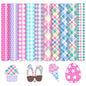 Plaid Heat Transfer Vinyl - 10 Sheets 12x10 Inches Pastel HTV for T-Shirts, Compatible with Cricut or Silhouette Cameo