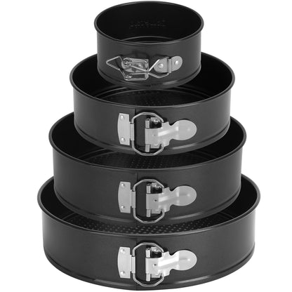 Cake Pan Set for Baking, Non-Stick Springform Pans Set of 4 (4, 7, 9 10inches), Round Cake Pans,Cheesecake Pan, Leak-Proof Cake Pans with Removable Bottom