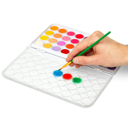 Watercolor Paint Set - 36 Premium Paints - 12 Page Pad - 6 Brushes - Painting Supplies with Palette, Watercolors, Art Pad Paper and Artist Brushes