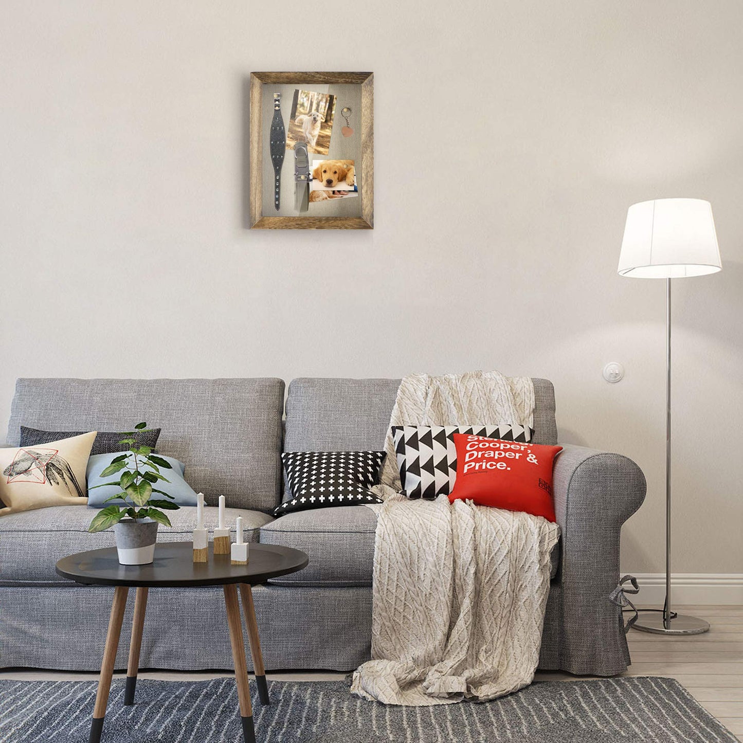 Shadow Box Frame 8x10 Shadow Box Display Case with Linen Back Memorabilia Awards Medals Photos Memory Box Gift Carbonized Black