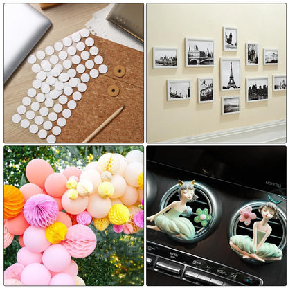 350 Pcs (0.79 Inch Diameter) 20mm Double Sided Adhesive Glue Round Dots Stickers Removable Clear Sticky Tack Putty Waterproof for Balloon, Crafts, Art Decoration