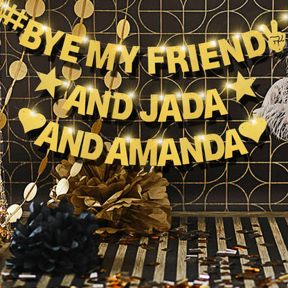 167Pcs DIY Glitter Customizable Banner Kit Custom Banner Happy Birthday Letter Banners Including Personalized Banner Decor for Christmas Baby Shower Birthday Party Decorations Supplies(Glitter Gold