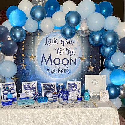 Blue Balloon Metallic Blue Balloons, 60Pcs 12Inch Chrome Blue Balloons Kit Macaron Baby Pearl Navy Blue Latex Balloons for Birthday Wedding Baby Shower Party Decoration