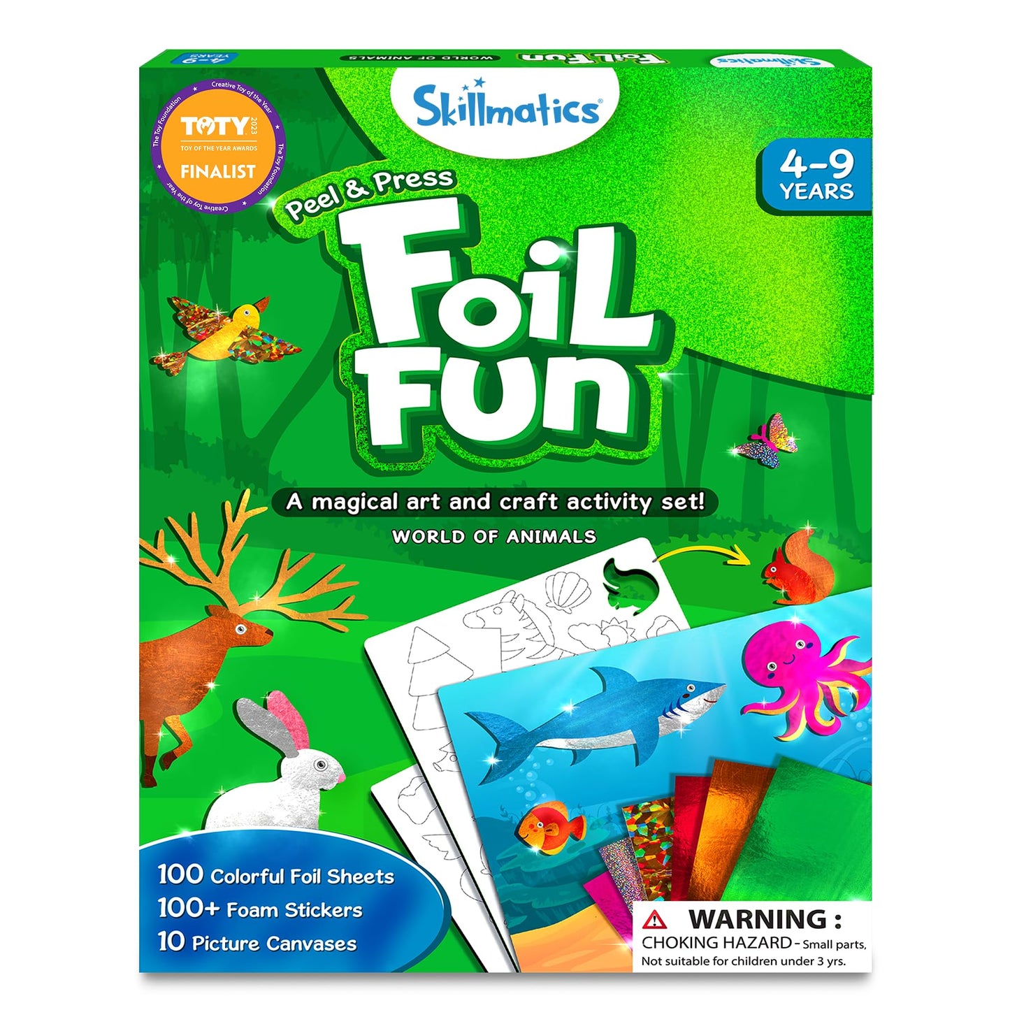 Art & Craft Activity - Foil Fun Animals, No Mess Art for Kids, Travel Toys, Craft Kits, DIY Creative Activity, Gifts for Boys & Girls Ages 4, 5, 6, 7, 8, 9