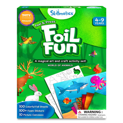 Art & Craft Activity - Foil Fun Animals, No Mess Art for Kids, Travel Toys, Craft Kits, DIY Creative Activity, Gifts for Boys & Girls Ages 4, 5, 6, 7, 8, 9