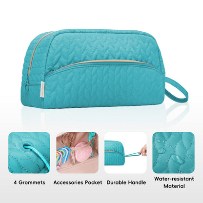 Crochet Yarn Bag Knitting Bag Storage for Crocheting Accessories Crochet Hook Case Organizer Gift for Crochet Lovers (Teal), K3201