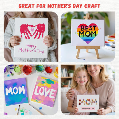 4 Pack 8x10 Inch Canvas Boards Canvas Panels-Gesso Primed Acid-Free 100% Cotton Blank for Acrylics Oil Watercolor Tempera Paint