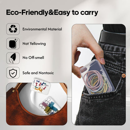 Small Bead Organizers and Storage, 12 Clear Plastic Boxes with Hinged Lids, for Beads, Jewelry Making, Crafts, Hardware, Fishing Tackle, Small Parts (32 Labels)