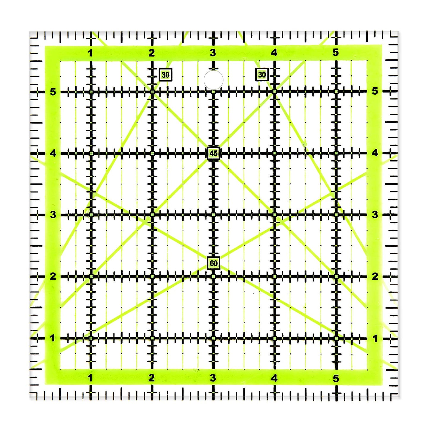 Quilting Ruler (6"X6") 1 Pack, Square Quilting Rulers Fabric Cutting Ruler Acrylic Quilters Rulers Clear Mark for Easy Precision Cutting and Crafts Quilting and Sewing