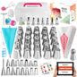 90 Pieces Russian Piping Tips Set, Includes Piping Bags and Tips Set,25 Russian Tips,16 Icing Tips,7 Ruffle Piping Tips, Ball Tip, 31 Pastry Bags & Video Course for Cookie, Cupcake & Cake Decoration