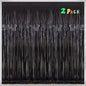Black [Tinsel] Foil Fringe [Curtain] s, Melsan 3.2 x 8 ft Streamer Backdrop for Birthday, Graduation, Fiesta, Halloween [Party] Decor - Pack of 2