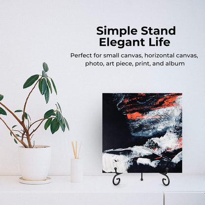 Plate Stands for Display - 8 Inch Plate Holder Display Stand + Metal Easel Stand for Picture Frame, Decorative Plates, Book, Photo, Collectibles (2 Pack)