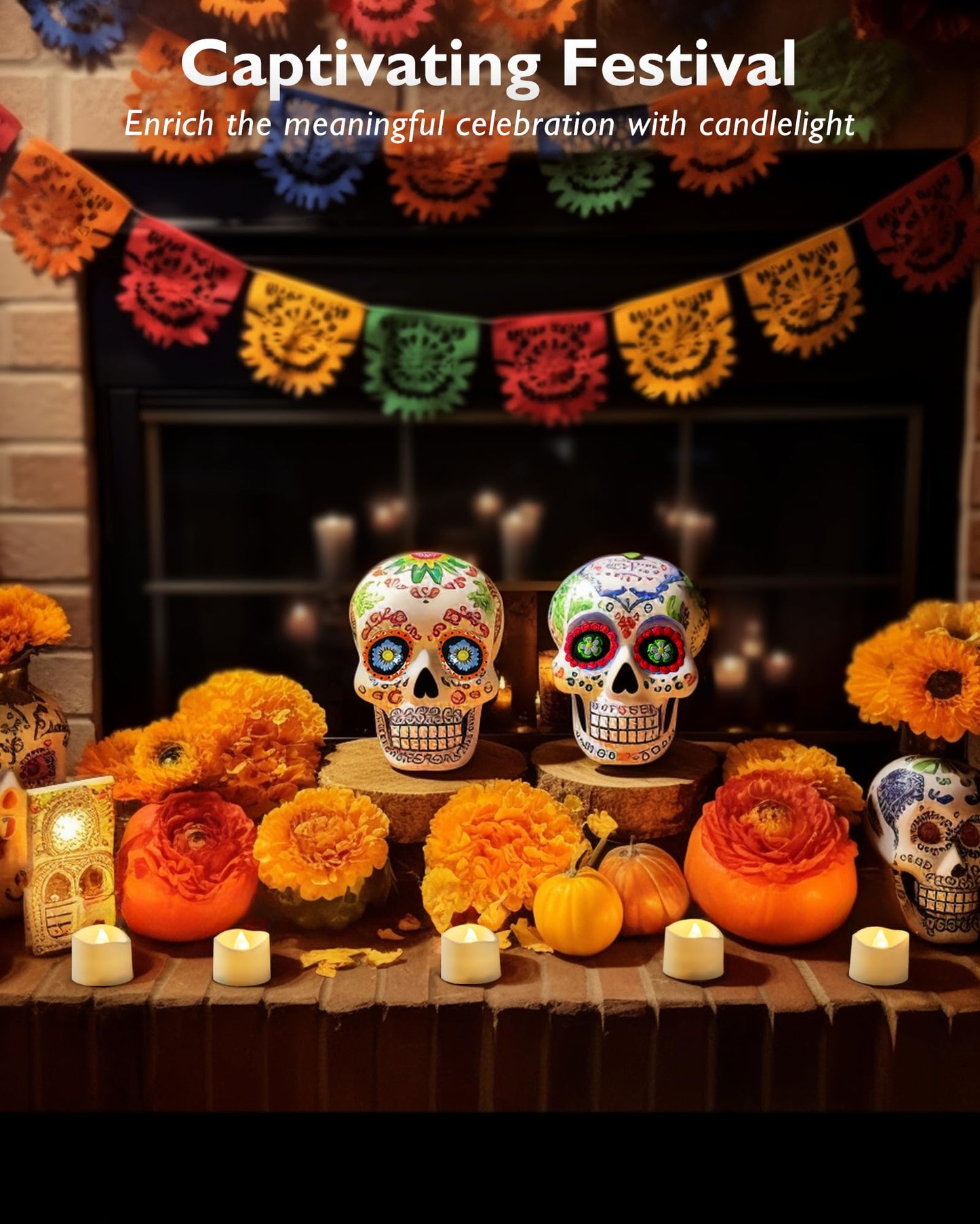 12Pcs Flickering Flameless Candle Battery Operated, 200+Hours Fake Electric LED Candles Tea Lights for Votive, Centerpiece Table Decorations, Wedding, Aniversary, Halloween, Christmas