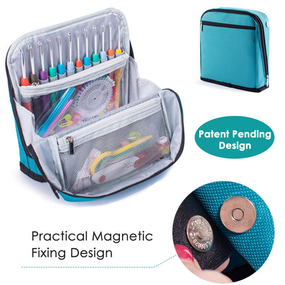 Crochet Hook Case - Stand Up Organizer - Unique Design - Holder for Knitting & Crochet Supplies