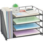 Desk Organizers and Accessories, 4 Tier Paper Letter Tray File Organizer, Desktop Organizer for Office Supplies, Black
