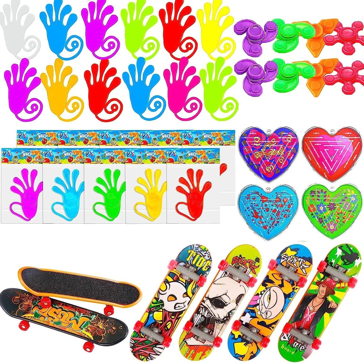 120 Pcs Party Favors for Kids 4-8-12, Pop Fidget Toys, Treasure Box Toys, Classroom Prizes, Pinata Filler Goodie Bag Stuffers, Treasure Chest, Carnival Prizes, Prize Box Toys for Boys Girls