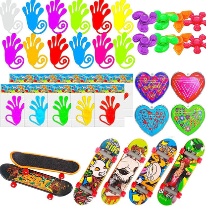 120 Pcs Party Favors for Kids 4-8-12, Pop Fidget Toys, Treasure Box Toys, Classroom Prizes, Pinata Filler Goodie Bag Stuffers, Treasure Chest, Carnival Prizes, Prize Box Toys for Boys Girls