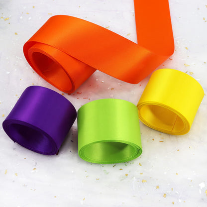 Double Face Satin Ribbon - 1-1/2" Solid Color Assortment, 40 Yards Per Package - Gift Wrapping & Crafts