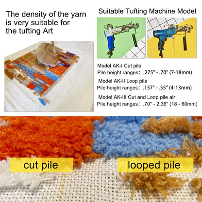 Primary Tufting Cloth with Marked Lines, Large Size Needlework Fabric, Monk's Cloth for Tufting Gun, Rug-Punch, Punch Needle, 45''x45''