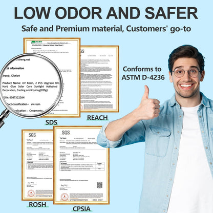 UV Resin, 2 PCS Upgrade Ultraviolet Epoxy Resin Crystal Clear Hard Glue Solar Cure Sunlight Activated Resin for Handmade Jewelry, DIY Craft Decoration, Casting and Coating(200g)