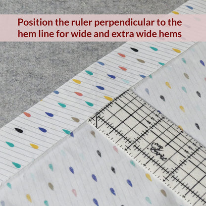 Hot Hem Ruler for Quilting and Sewing – Non-Slip Hot Ironing Ruler and Pleats with Dry or Steam Iron on Quilt Blocks and Clothes - 10" x 2.5"