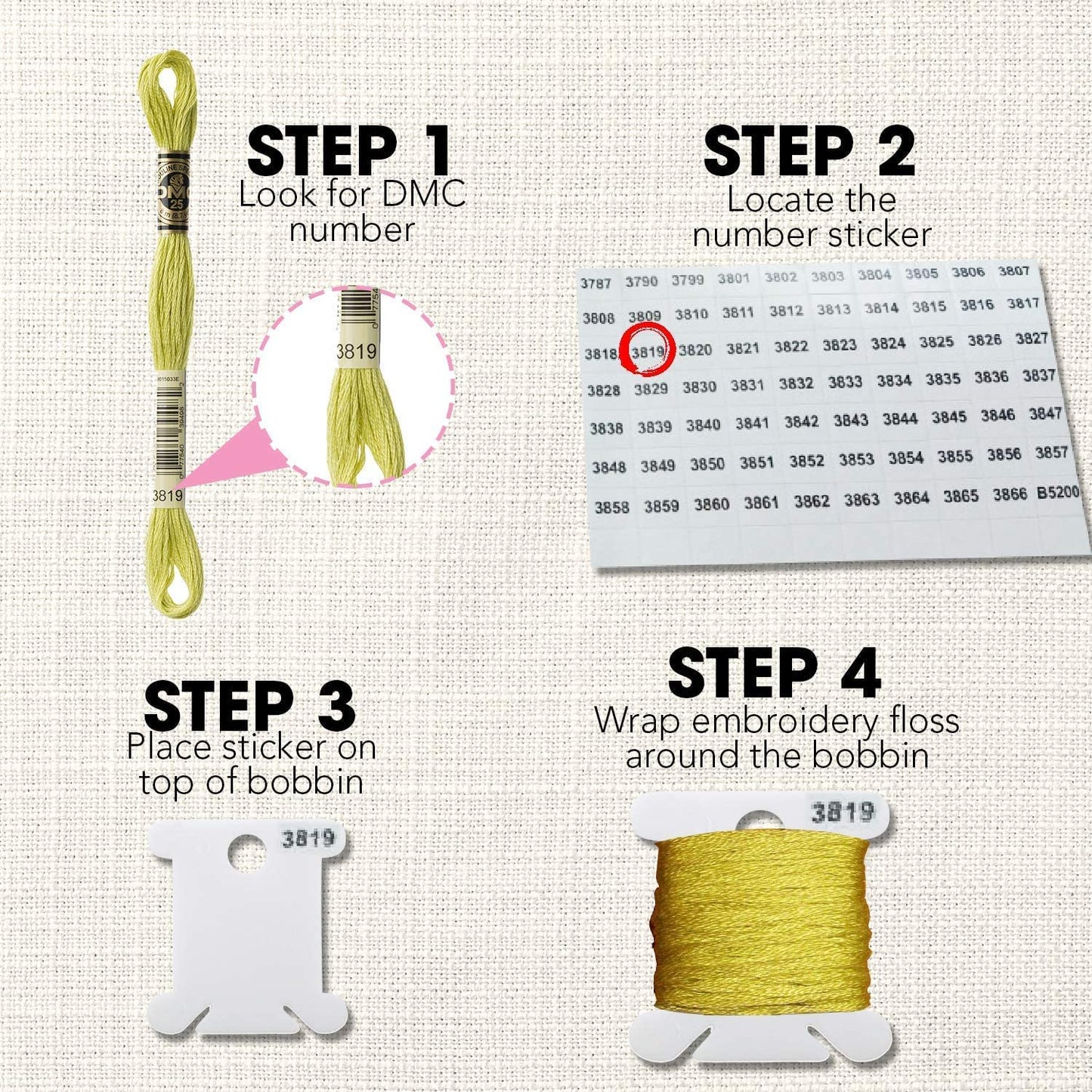 Floss Organizer, Cross Stitch Thread Storage Box Tools - Bobbin Winder, 1 Removable 24 Compartments with 40 Hard Plastic Floss Bobbins and Stickers for Craft DIY Embroidery Sewing Storage