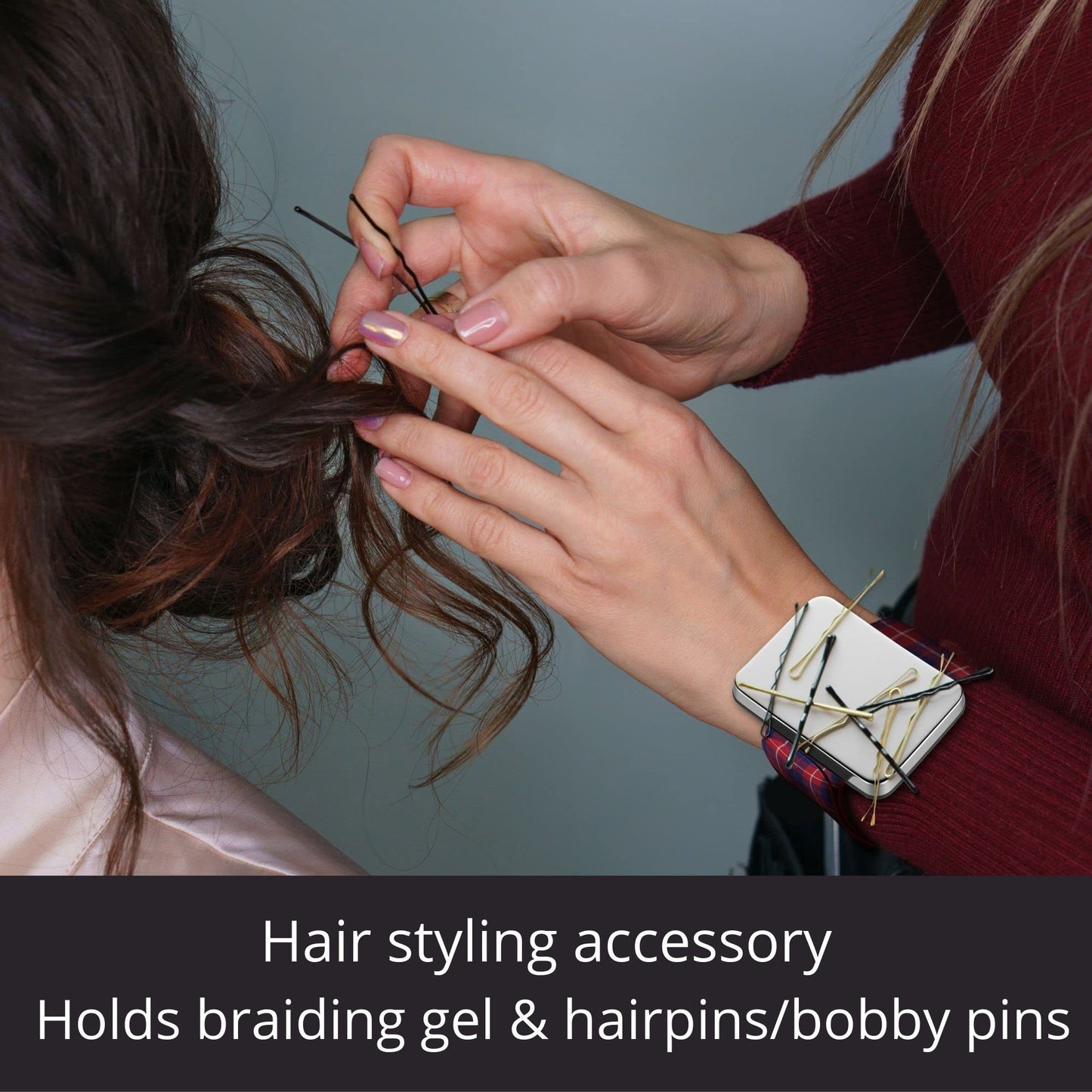 Magnetic Pin Cushion Wristband Black 9" – Strong Pin Holder for Sewing & Quilting | Gift for Sewers Gift for Quilters | Top Sewing Notion & Quilting Accessory | Wrist Pin Cushion