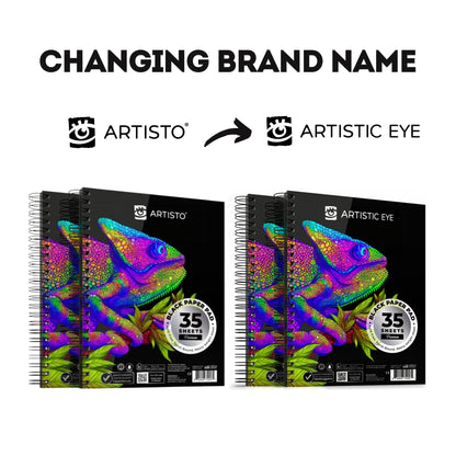 9x12 Premium Black Paper Pads, Spiral Bound Sketchbook, Pack of 2, 70 Sheets (150g/m2), Acid-Free Drawing Paper, Ideal for Kids, Teens & Adults