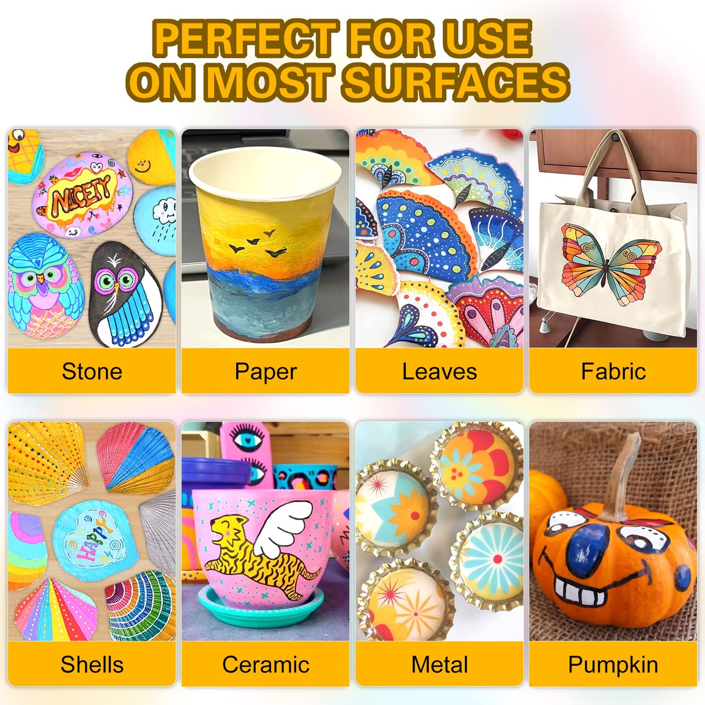 72 Colors Acrylic Paint Pens Paint Markers, Extra Fine Tip Point Acrylic Paint Pens for Rock Painting, Canvas, Wood, Ceramic, Glass, Stone, Fabric, DIY Crafts & Art Supplies