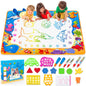 Water Doodle Mat - Kids Painting Writing Color Doodle Drawing Mat Toy Bring Magic Pens Educational Toys for Age 2 3 4 5 6 7 Year Old Girls Boys Age Toddler Gift