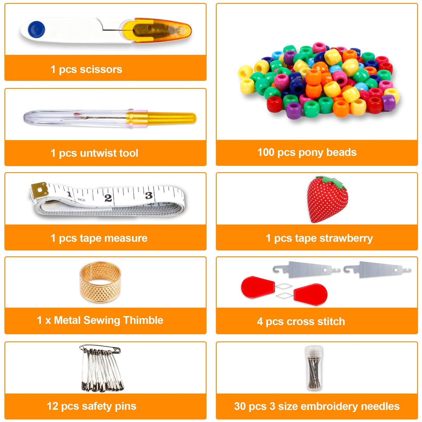 Embroidery Floss Kit, 364 Pack Embroidery Cross Stitch Kit with 200 Colors Friendship Bracelets Floss and Cross Stitch Tools for Embroidery and Friendship Bracelet String Make