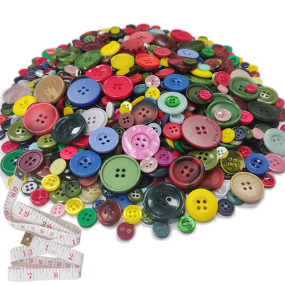 500-750Pcs Mixed Style Resin Buttons, Multiple Shapes, Mixed Colors Hand Sewing Craft, DIY Crafts, Kids Handmade Button Painting, DIY Handmade Decoration