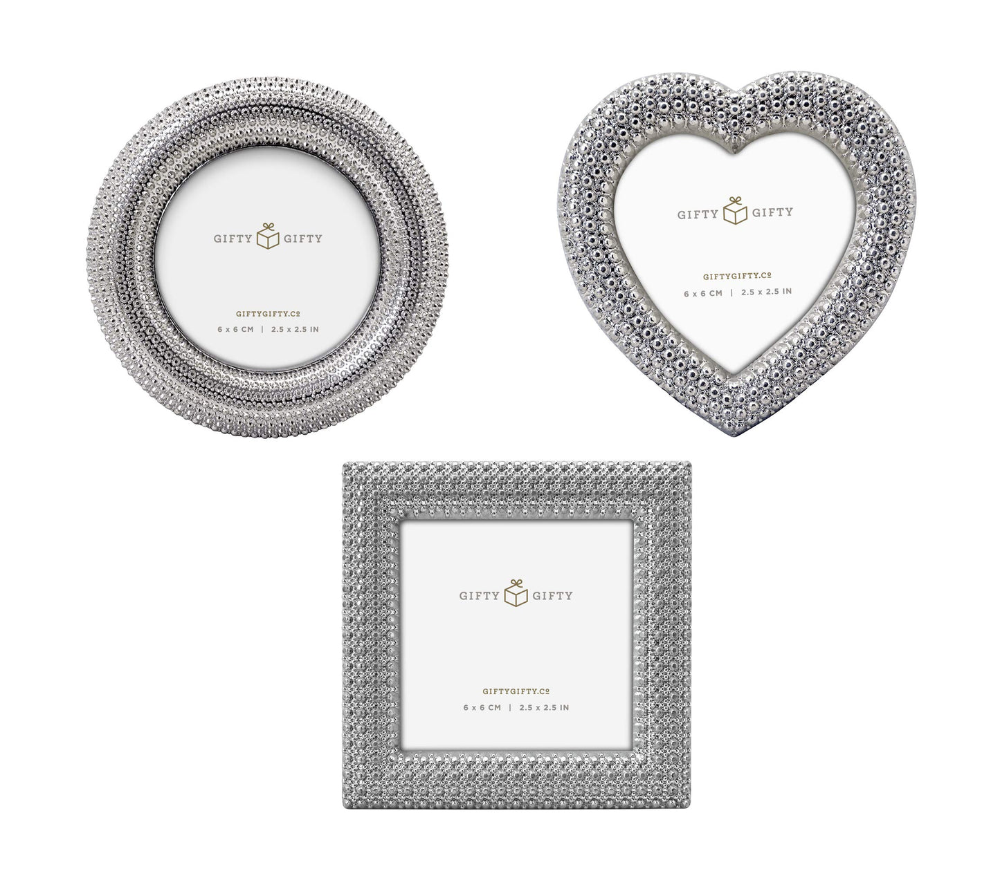 Classic Small Picture frame Set of 3 Cute Mini Photo Frame Set 2.5x2.5 inch for Tabletop Display Desk Picture Frame Perfect for Christams Home Decor Wedding Graduation Milestone Photos -