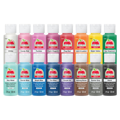 Vibrant Spectrum Collection Acrylic Craft Paint, PROMOABIII, 2 fl oz each, 16 assorted matte colors, 16 count