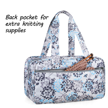 Yarn Storage Bag, Knitting Tote Bag For Crochet Hooks, Knitting Project and Accessories, Ideal for Crochet Beginners and Knitting Lovers, Bag Only, Dandelion