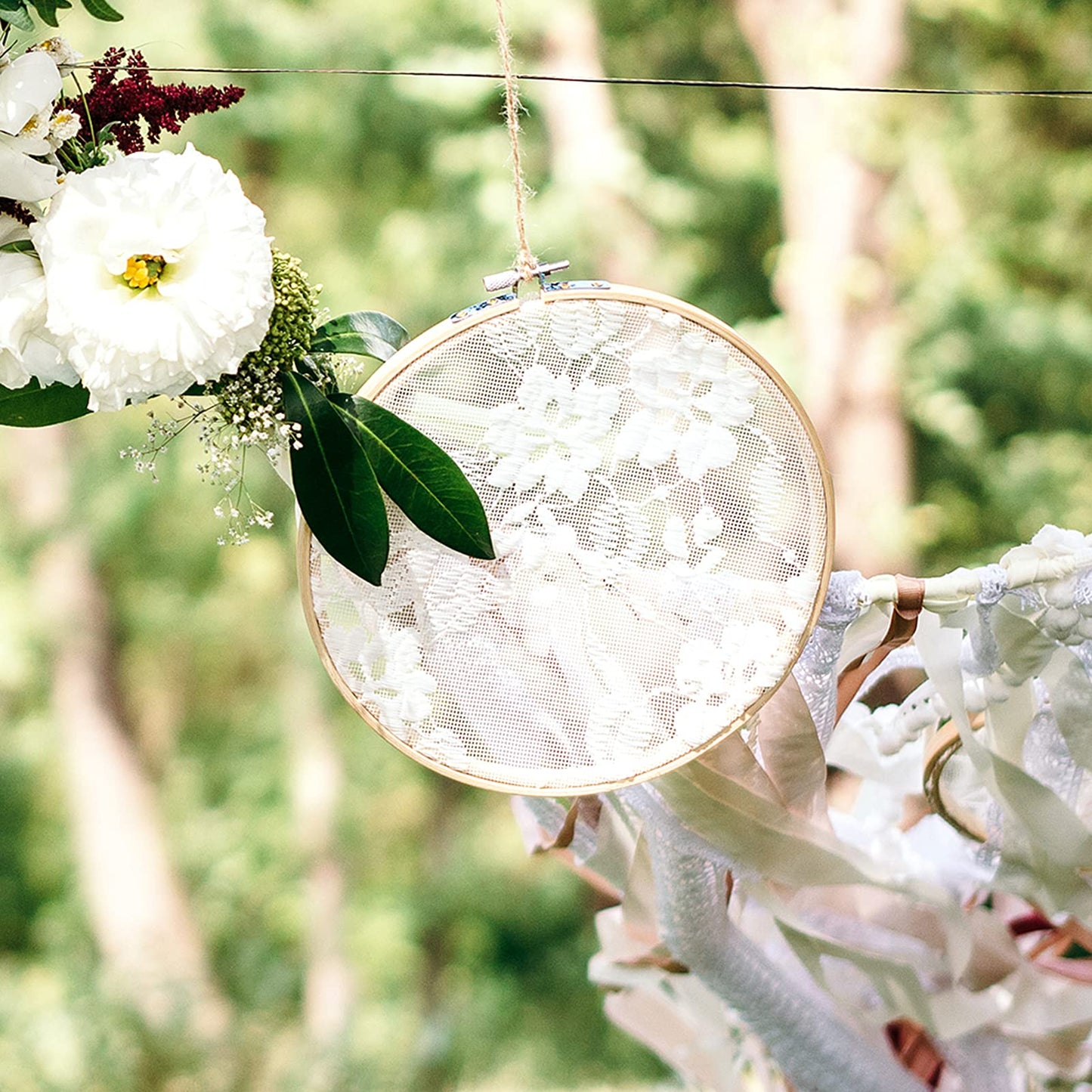 6 Pieces Embroidery Hoop Set Circle Cross Stitch Hoop Ring 4 inch to 10 inch for Embroidery and Cross Stitch