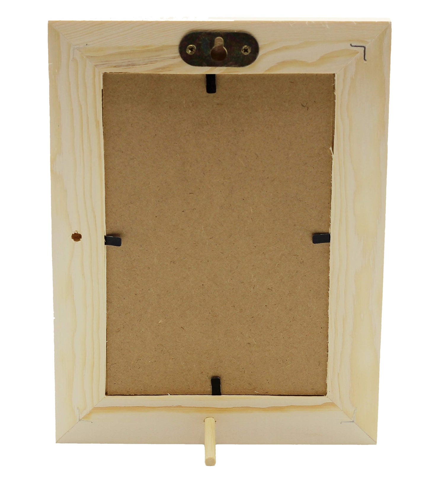 Pack of 6 - Unfinished Solid Pine Wood Picture Frames For Arts & Crafts, DIY Painting Project - Stand or Hang on the Wall - (8x6 Frame Size Holds 6x4 Pictures) For Adults and Kids