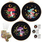 3 Pack Embroidery Kit for Adults Beginners, Stamped Cross Stitch Mushroom Patterns with Hoop, Thread, Needles & Step-by-Step Guide Easy DIY Starter Kit